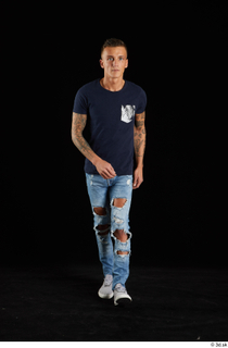 Claudio  1 blue jeans blue t shirt clothing front…